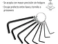 Juego de 8 llaves bristol tipo llavero, en pulgadas, Pretul 21850 - Miniatura 2 | aztools.co