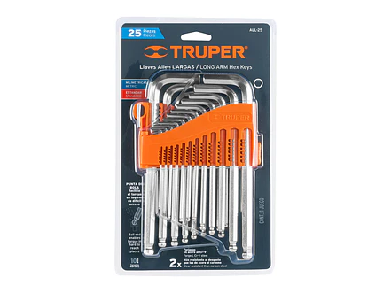 Juego de 25 Llaves Allen Truper 15572 - Foto 5 | aztools.co