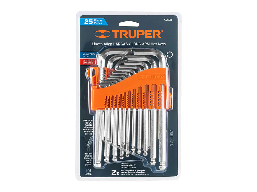 Juego de 25 Llaves Allen Truper 15572 - Foto 5 | aztools.co