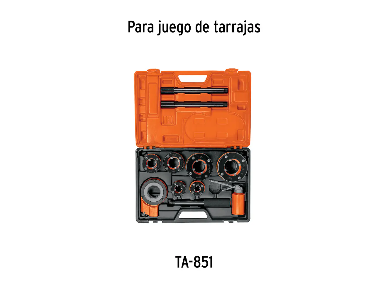 Cabezal para dado para tarrajas de 3/8 hasta 2