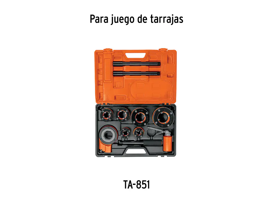Cabezal para dado para tarrajas de 3/8 hasta 2