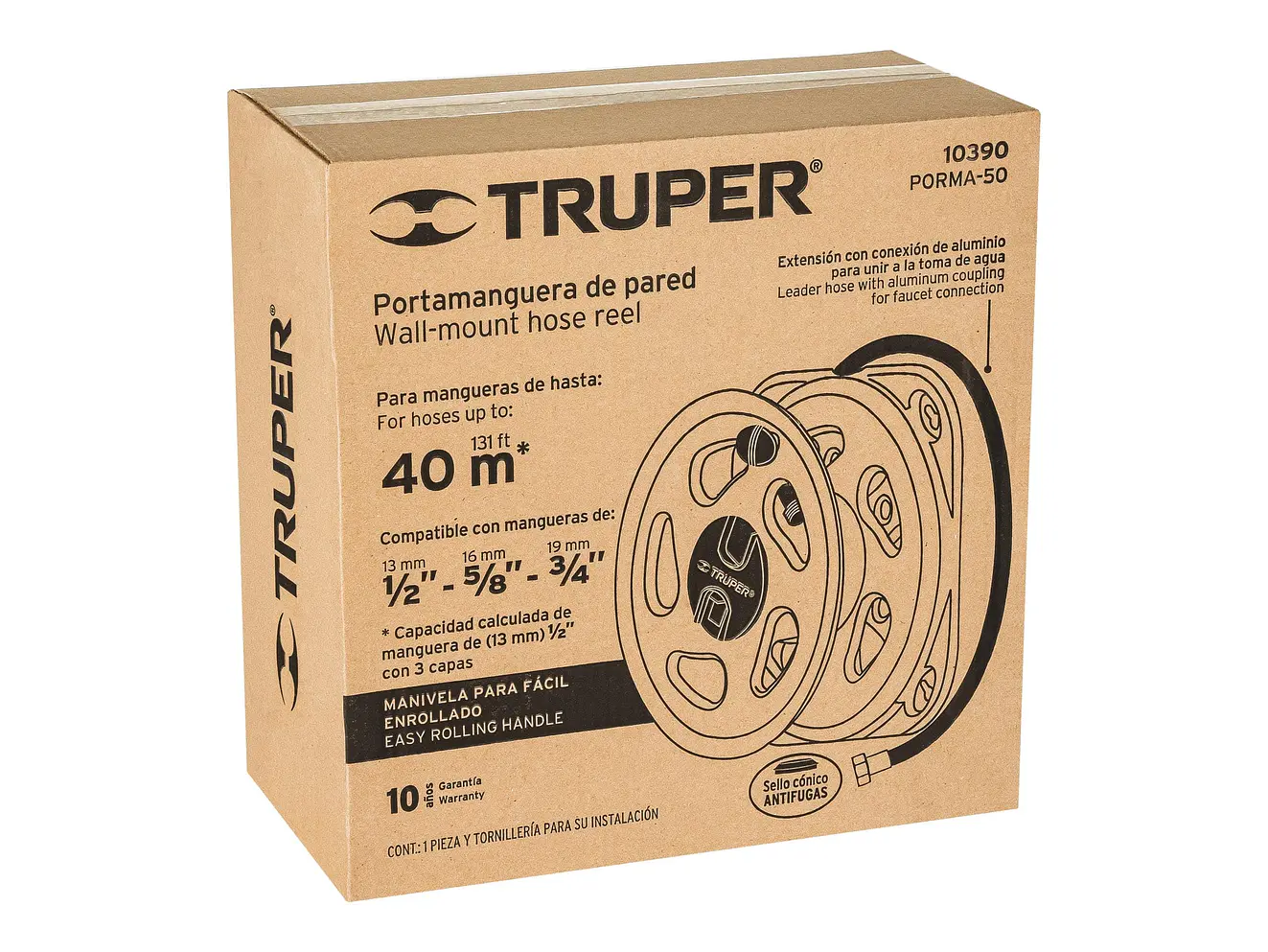 Porta Manguera Truper 10390, Capacidad de 50m - Foto 4 | aztools.co