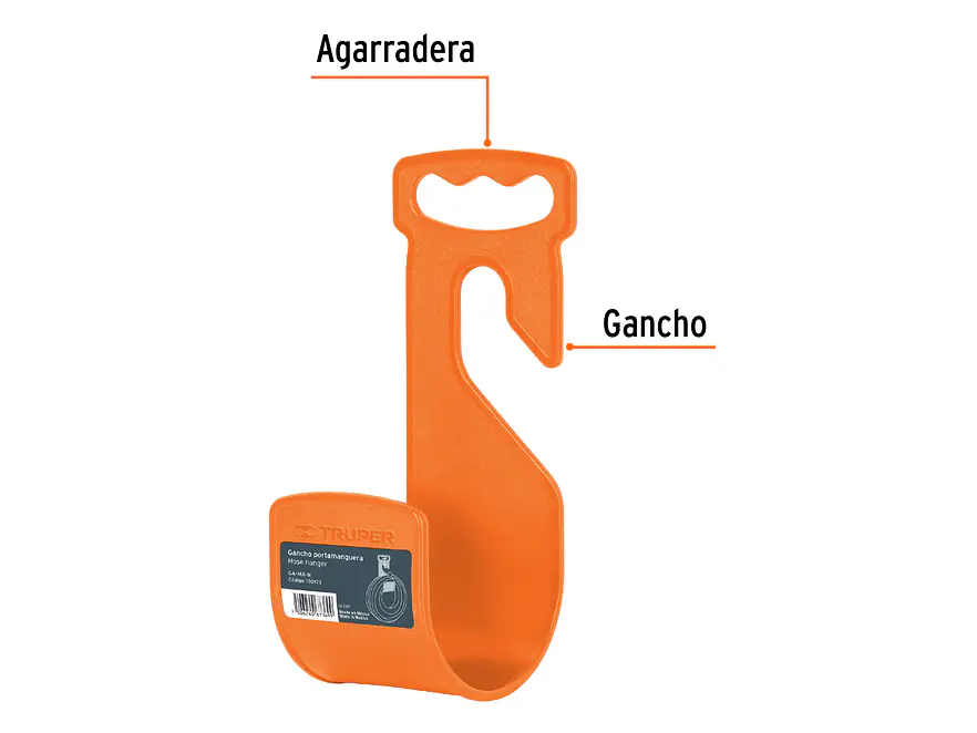 Gancho plástico para manguera de jardín, naranja Truper 100173 - Foto 2 | aztools.co