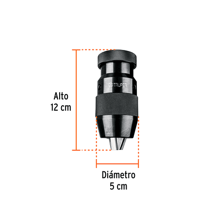 Mandril 5/8' para taladro de piso Truper 15478 2