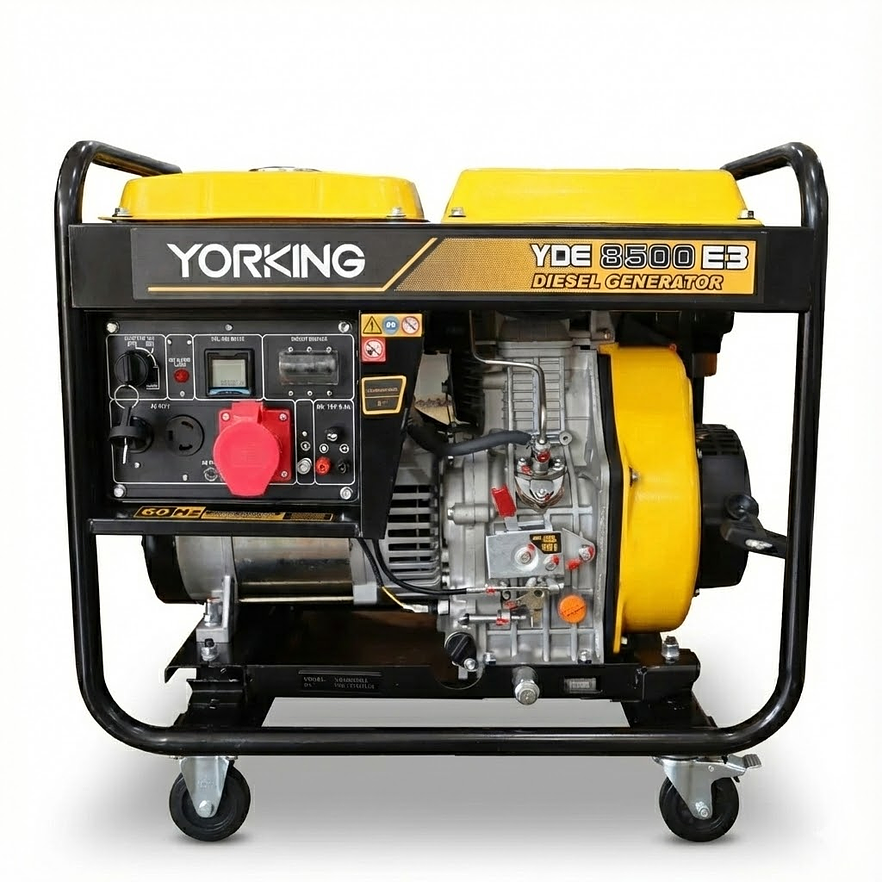 Planta Eléctrica Diésel Trifásica 7kVA YORKING YDE8500E3 Abierta 1