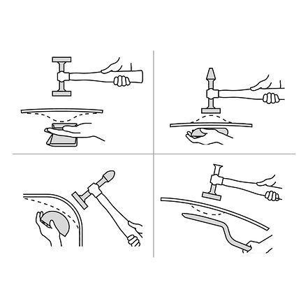 Juego 7 piezas de martillos y entibadores para hojalatero Truper 100785 3