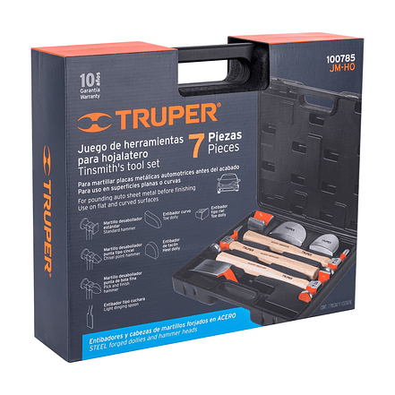 Juego 7 piezas de martillos y entibadores para hojalatero Truper 100785 5