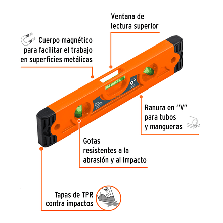 Nivel torpedo magnético 9