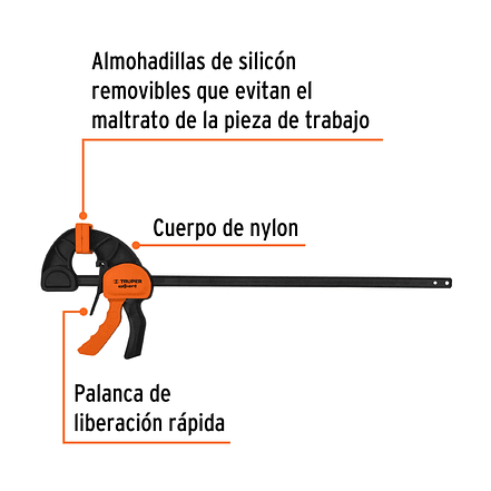 Prensa de Ajuste Rápido Truper 102629, 18