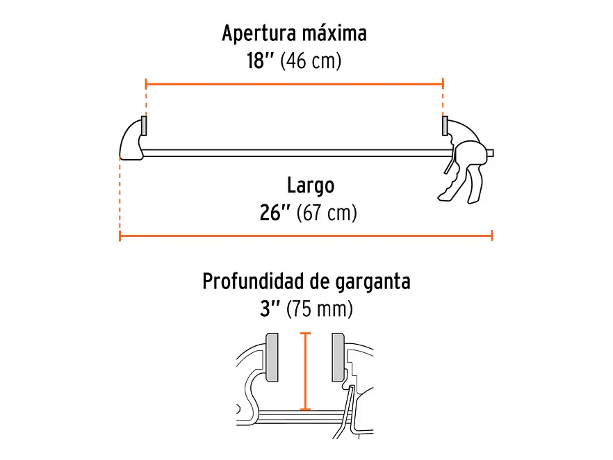 Prensa de Ajuste Rápido Truper 102629, 18
