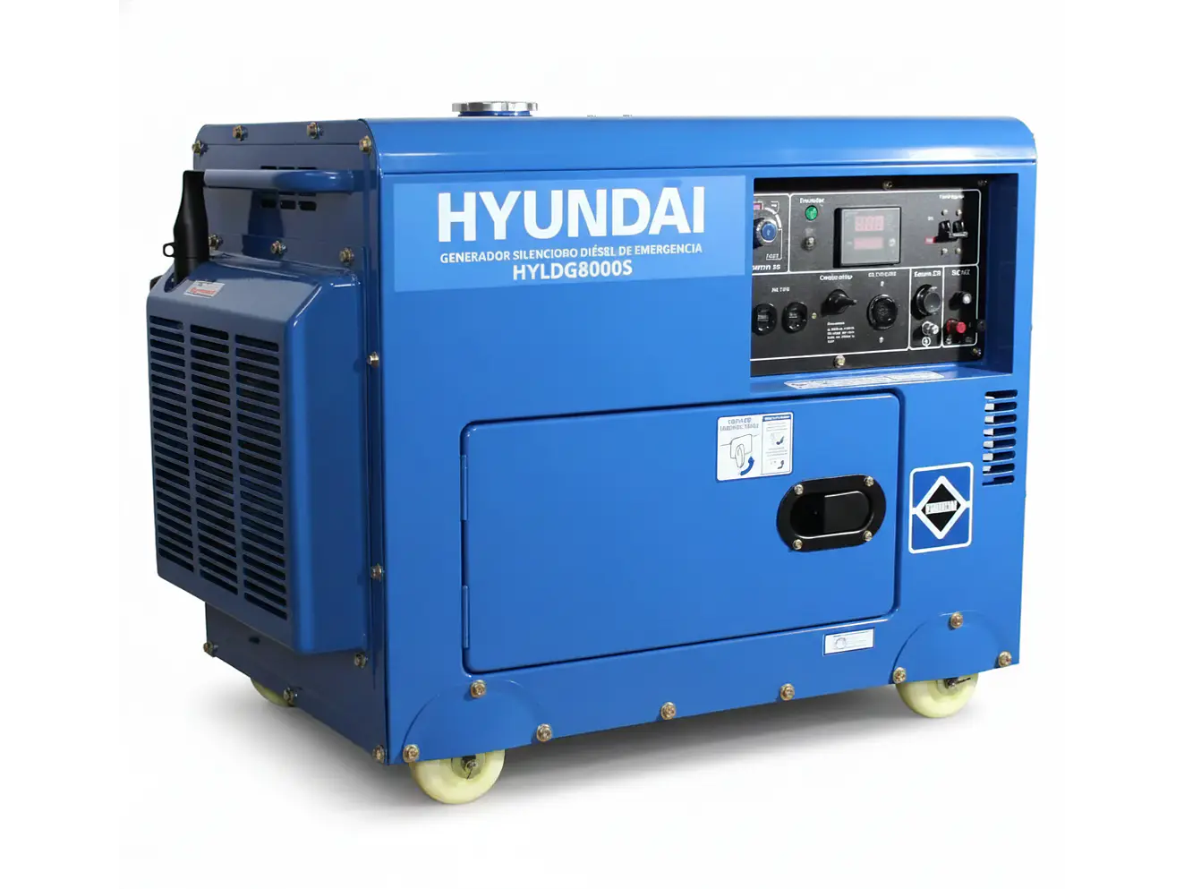 Planta Eléctrica Hyundai HYLDG8000S 7000W Diésel, Monofásica  - Foto 1 | aztools.co