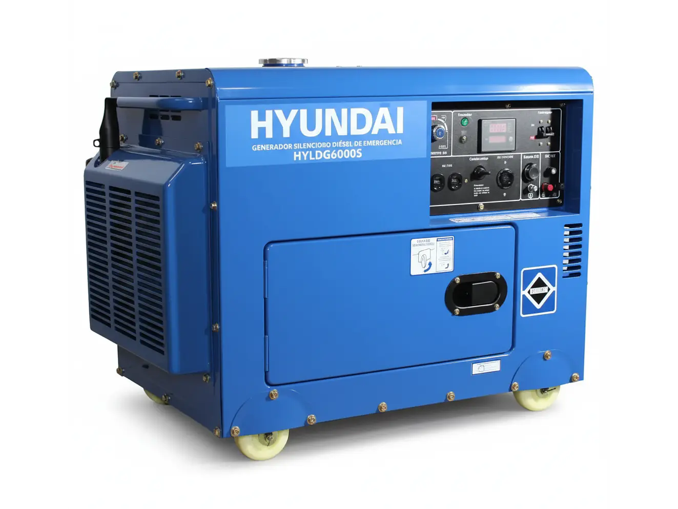 Planta Eléctrica Hyundai HYLDG6000S 5500W / 5.5 Kva Diésel, Monofásica y Cabinada - Foto 1 | aztools.co