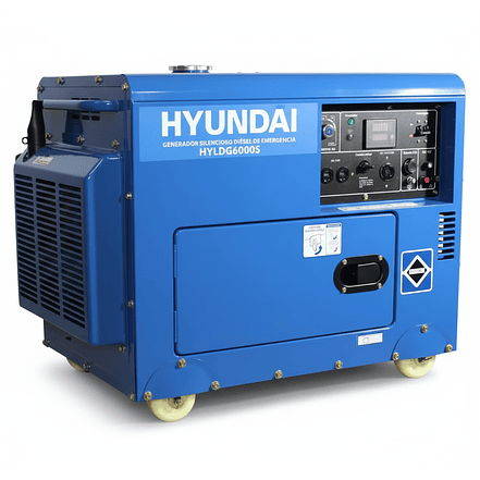 Planta Eléctrica Hyundai HYLDG6000S 5500W / 5.5 Kva Diésel, Monofásica y Cabinada 1