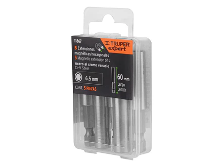 Estuche con 5 Extensiones Magnéticas Truper 11867, de 60 mm - Foto 5 | aztools.co