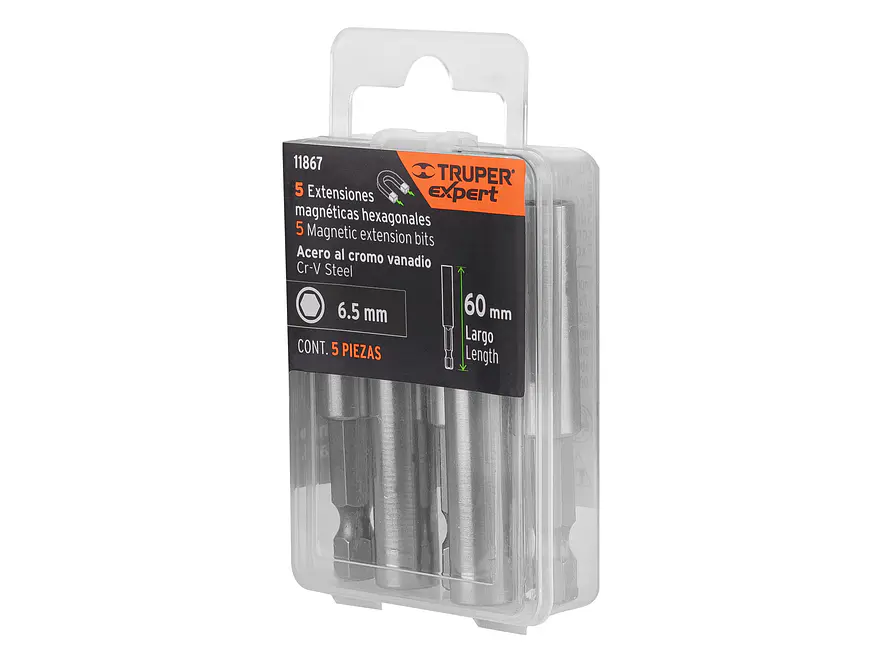 Estuche con 5 Extensiones Magnéticas Truper 11867, de 60 mm - Foto 5 | aztools.co