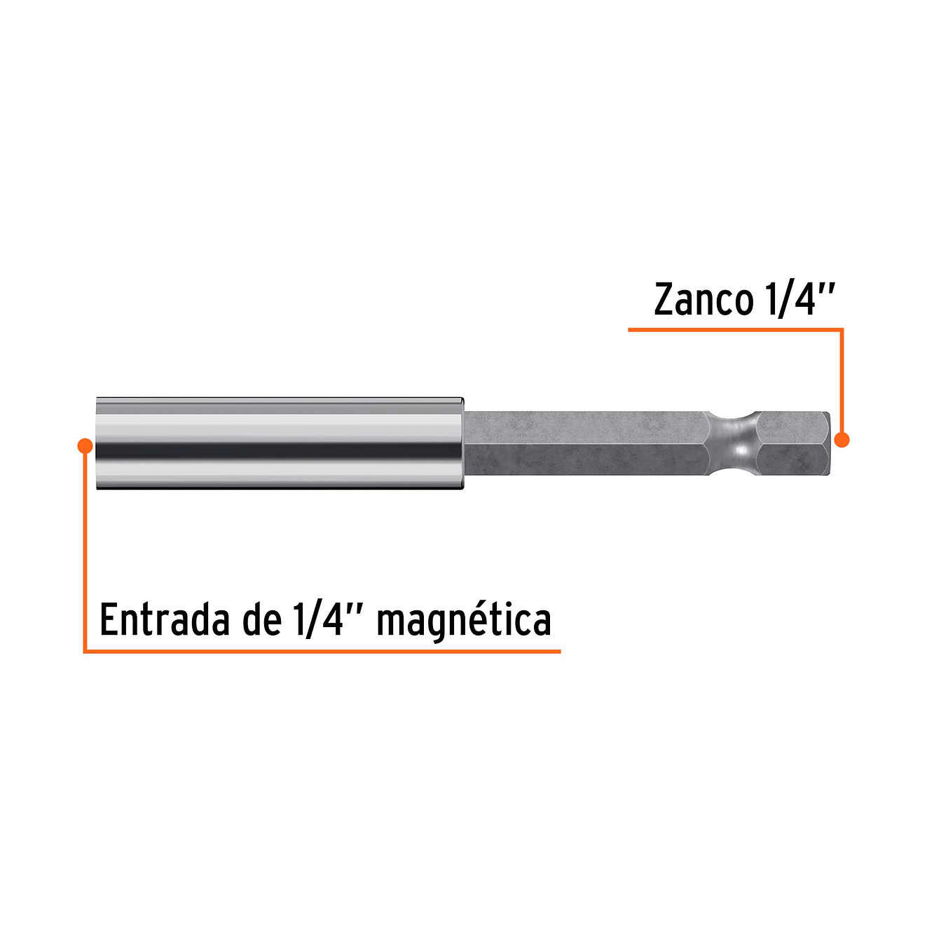 Estuche con 5 Extensiones Magnéticas Truper 11869, de 70 mm 2