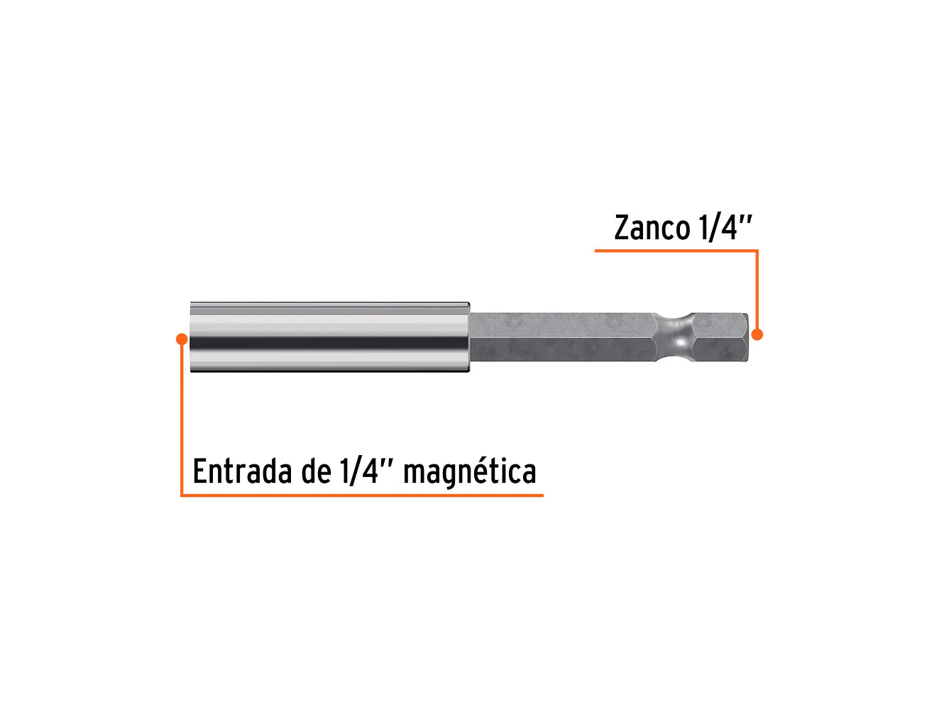 Estuche con 5 Extensiones Magnéticas Truper 11869, de 70 mm - Foto 2 | aztools.co