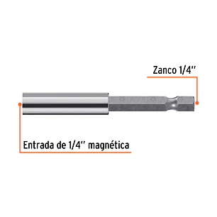 Estuche con 5 Extensiones Magnéticas Truper 11869, de 70 mm