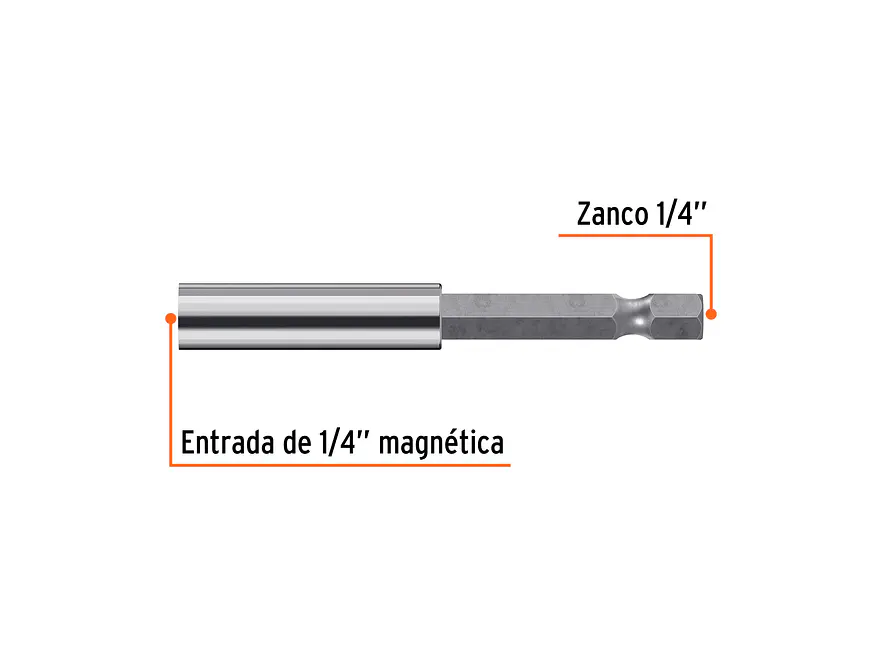 Estuche con 5 Extensiones Magnéticas Truper 11869, de 70 mm - Foto 2 | aztools.co