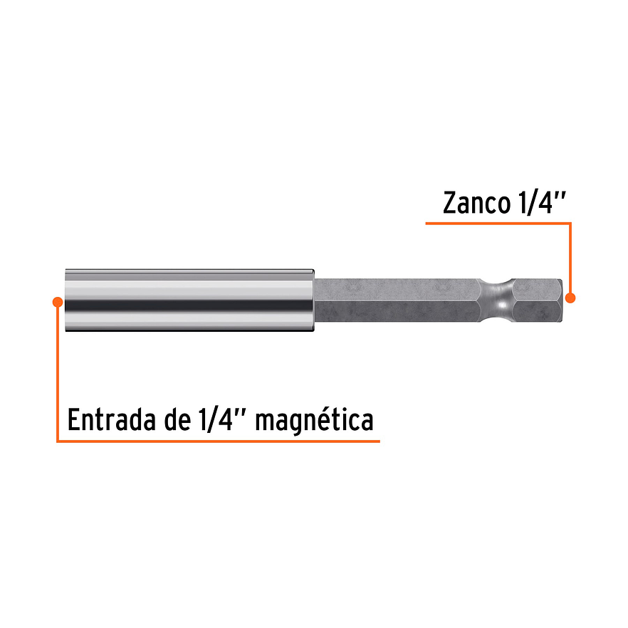 Estuche con 5 Extensiones Magnéticas Truper 11869, de 70 mm 2