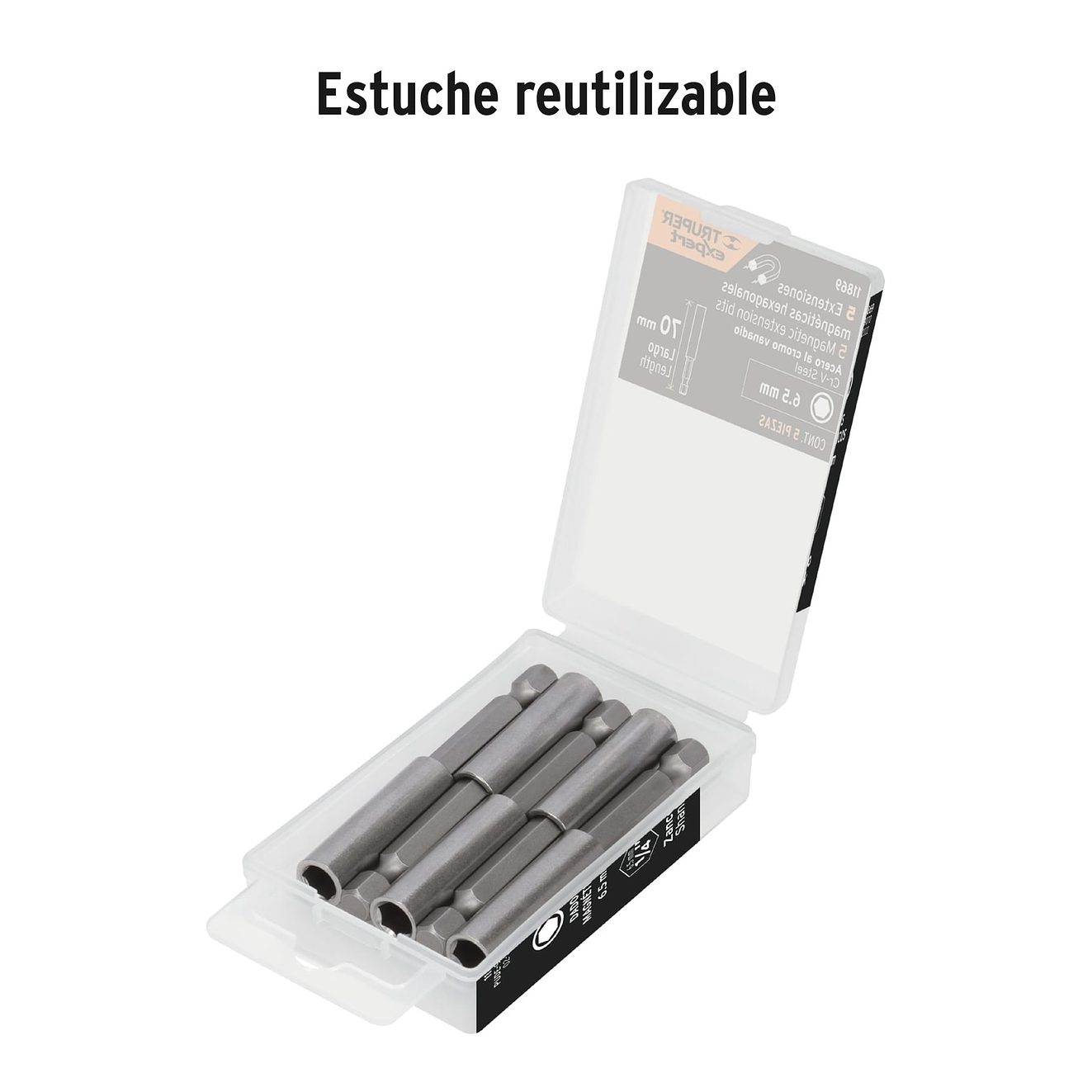Estuche con 5 Extensiones Magnéticas Truper 11869, de 70 mm 5