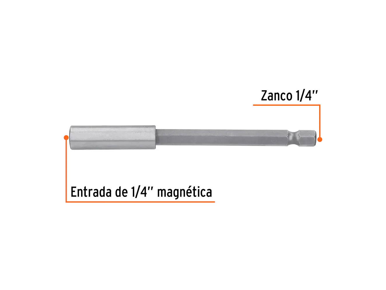Estuche con 5 Extensiones Magnéticas Truper 11871, de 100 mm - Foto 3 | aztools.co