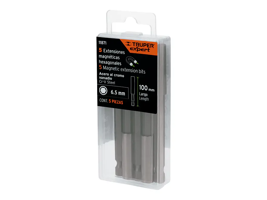 Estuche con 5 Extensiones Magnéticas Truper 11871, de 100 mm - Foto 6 | aztools.co