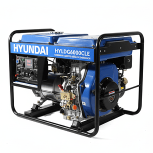 Planta Eléctrica Hyundai HYLDG6000CL 5500W Diésel, Monofásica y Abierta