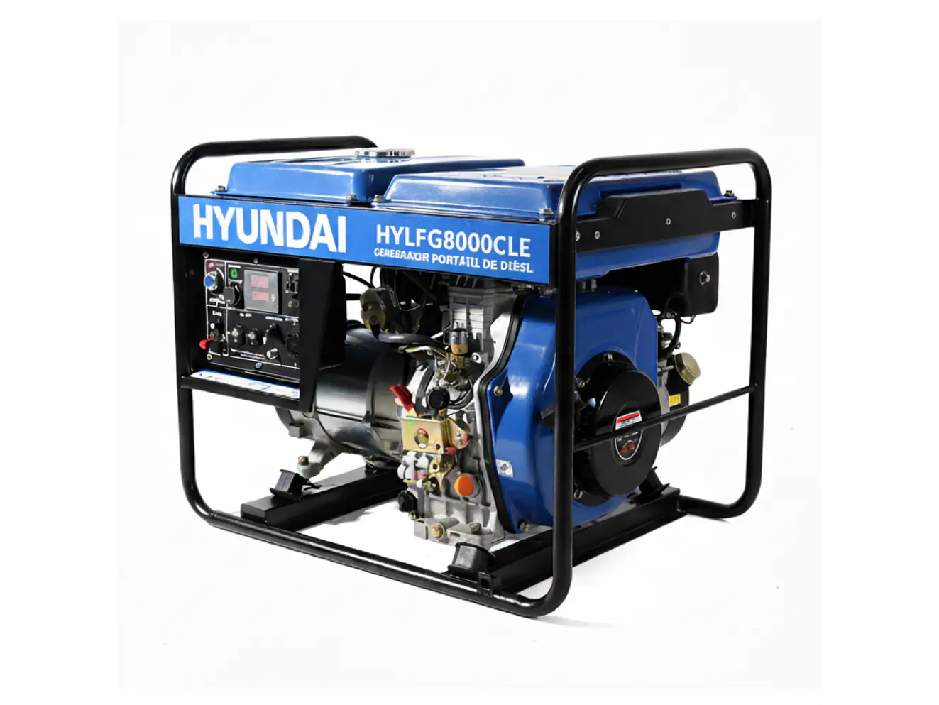 Planta Eléctrica Hyundai HYLDG8000CL 7000W Diésel, Monofásica y Abierta 110/220v - Foto 2 | aztools.co