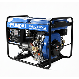 Planta Eléctrica Hyundai HYLDG8000CL 7000W Diésel, Monofásica y Abierta