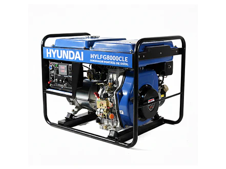 Planta Eléctrica Hyundai HYLDG8000CL 7000W Diésel, Monofásica y Abierta - Foto 1 | aztools.co