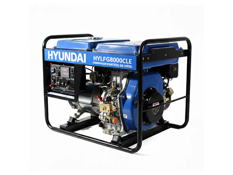 Planta Eléctrica Hyundai HYLDG8000CL 7000W Diésel, Monofásica y Abierta - Foto 1 | aztools.co