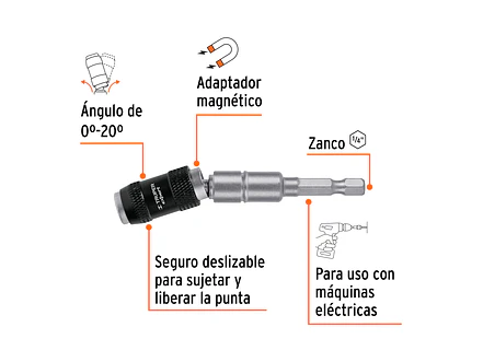 Extensión Magnética Articulada 4 3/4