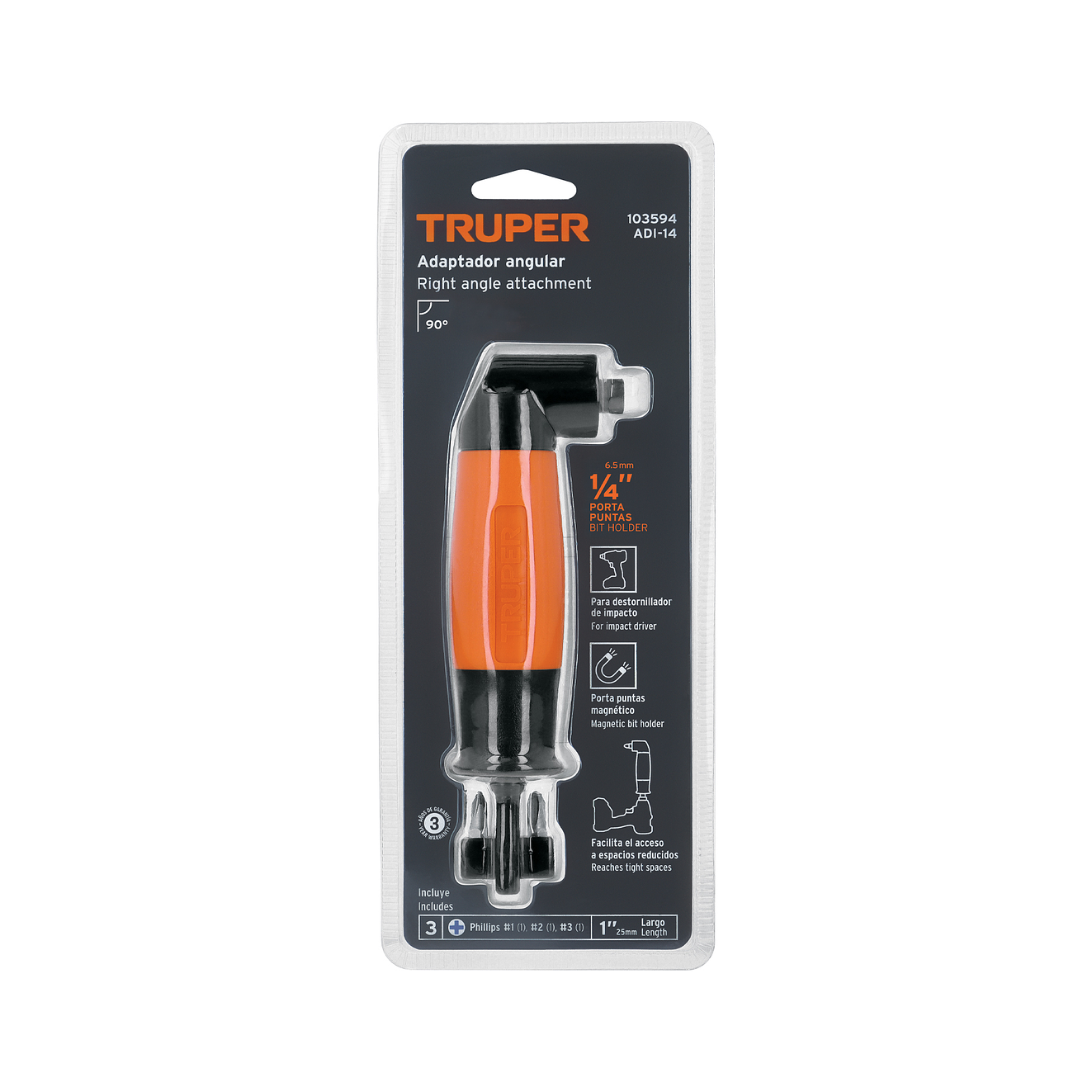 Adaptador para Destornilladores de Impacto 1/4