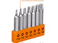 Juego de 7 puntas torx combinadas largo 2