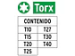 Juego de 7 puntas torx combinadas largo 2