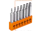 Juego de 7 puntas torx combinadas con seguro largo 2