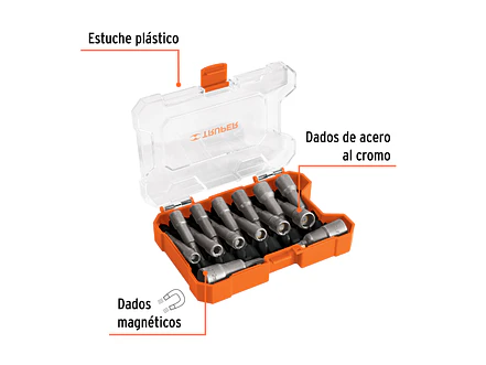 Juego de 14 dados magnéticos para taladro, Truper 101961, Expert - Foto 2 | aztools.co
