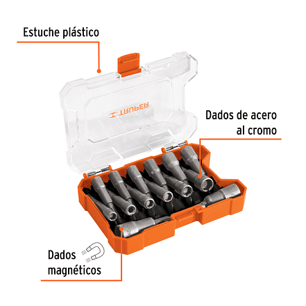 Juego de 14 dados magnéticos para taladro, Truper 101961, Expert 2