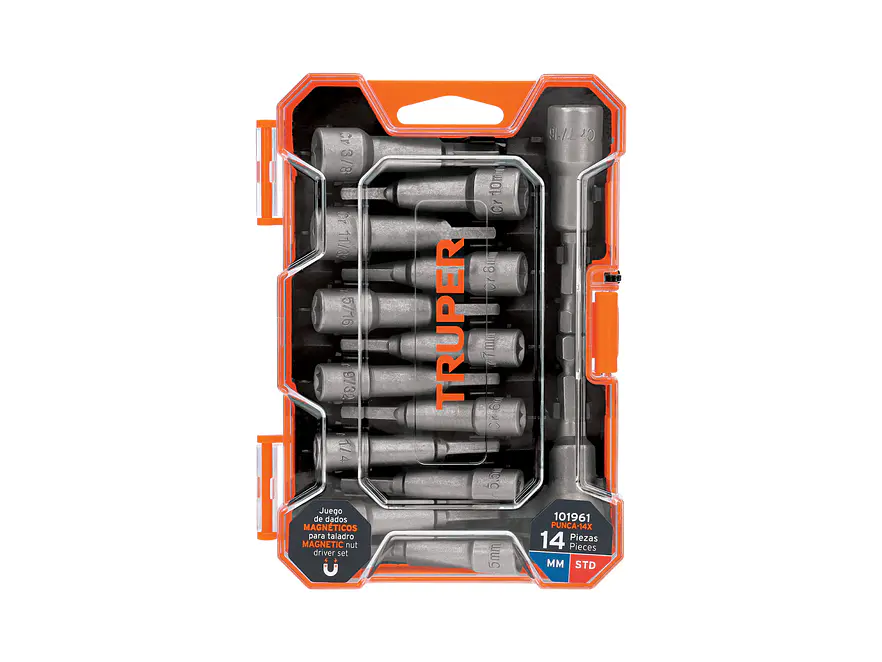 Juego de 14 dados magnéticos para taladro, Truper 101961, Expert - Foto 4 | aztools.co