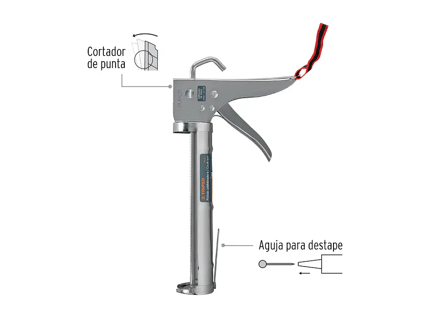 Pistola calafateadora con cremallera Truper 101400 - Foto 2 | aztools.co