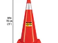 Cono de precaución de 70 cm de PVC con reflejante, Pretul 28254 - Miniatura 2 | aztools.co