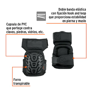 Rodilleras profesionales de pvc Truper 12952