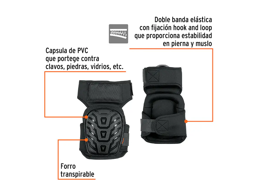 Rodilleras profesionales de pvc Truper 12952 - Foto 2 | aztools.co