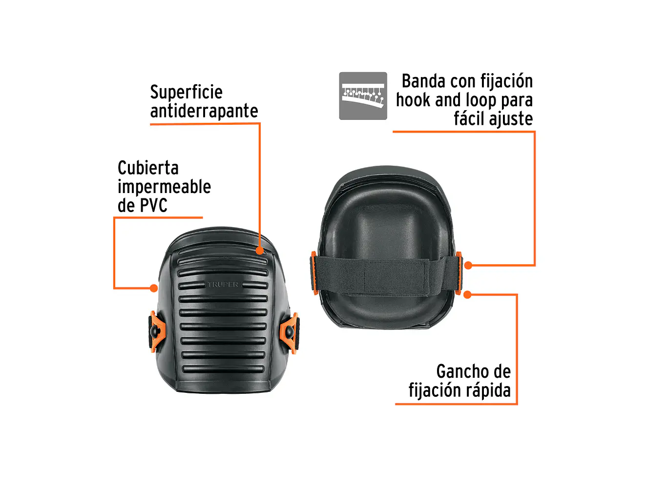 Rodilleras impermeables, para trabajos húmedos, Truper 103232 - Foto 2 | aztools.co