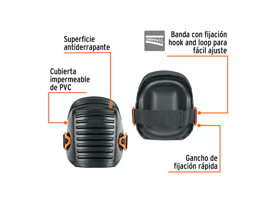 Rodilleras impermeables, para trabajos húmedos, Truper 103232 - Foto 2 | aztools.co