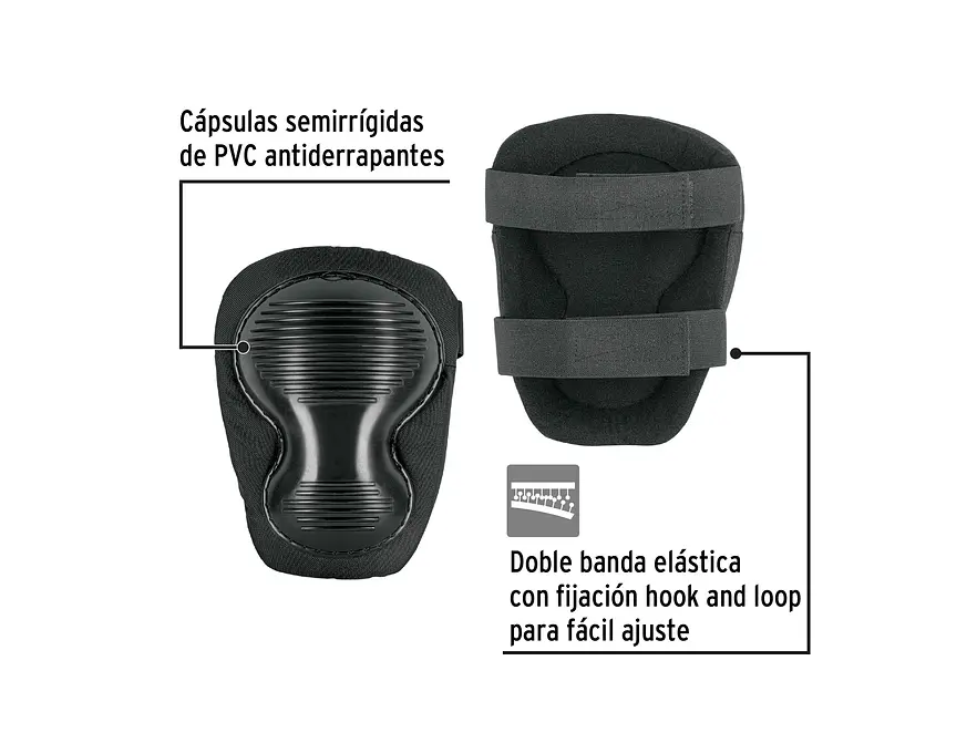 Rodilleras Antiderrapantes Pretul 27241, con Doble Cápsula - Foto 2 | aztools.co