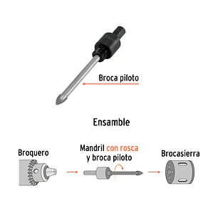 Mandril 3/8' para brocasierra diamante Truper 101390