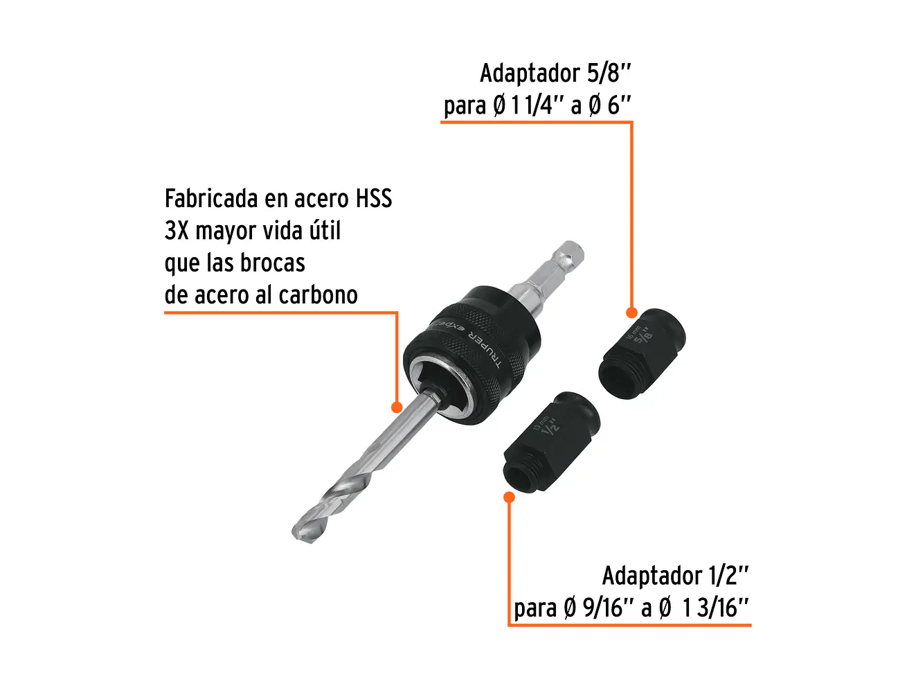 Mandril para Sierra Copa Truper 103390, de Cambio Rápido - Foto 2 | aztools.co