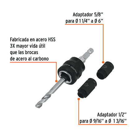Mandril para Sierra Copa Truper 103390, de Cambio Rápido 2